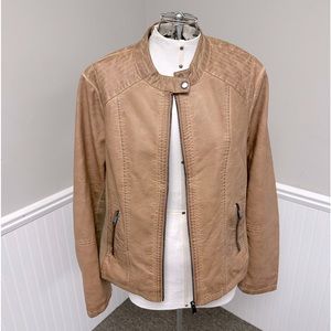 NWOT Tan Motorcycle Jacket